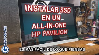 AllinOne AIO HP Pavilion cambiar HDD por SSD y limpieza ventilador interno [upl. by Atirak165]