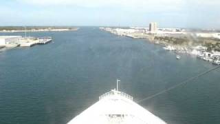 Monarch of the Seas horn leaving Port Canaveral [upl. by Noyad179]