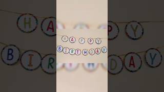 DIY Happy Birthday Banner at home with paper youtubeshorts shorts craftideas birthdatbanner [upl. by Gelhar]