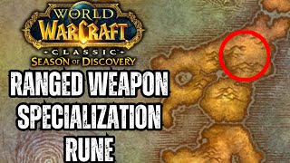 Ranged Weapon Specialization Rune Location  Season of Discovery Phase 4 [upl. by Anirt]