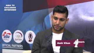 AIBA World Boxing Championships Doha 2015  Amir Khan Interview [upl. by Einahc]