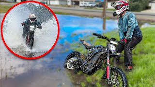 I Tried Hydroplaning My Electric Dirtbike [upl. by Terrence]