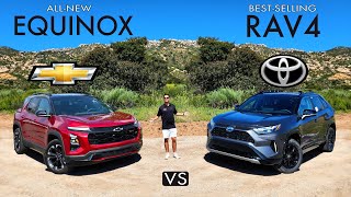 COMPACT FIGHT  2025 Chevy Equinox vs 2024 Toyota RAV4 Comparison [upl. by Rolyt660]