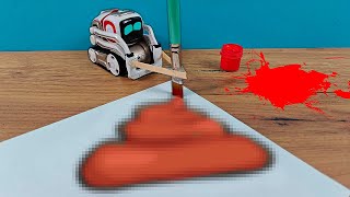 Le dimos al ROBOT COZMO un pincel y pintura para PINTAR [upl. by Jo-Ann838]