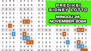 prediksi sydney LOTTO hari ini Minggu 24 NOVEMBER 2024tarikan Paito Sydney sdy LOTTO [upl. by Enelloc530]