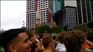 Australian reaction after Messis goal [upl. by Amsirhc]