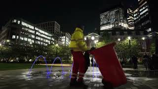 Aldgate Square City of London Fountain Display [upl. by Aicercul417]