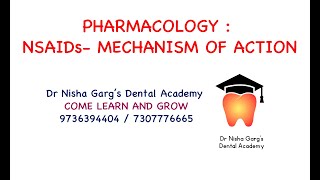 NSAIDs  DR NISHA GARGS DENTAL ACADEMY [upl. by Oneg286]