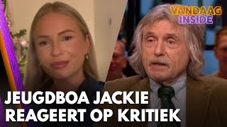 Jeugdboa Jackie heeft boodschap voor Vandaag Inside Ik heb gisteren jullie uitzending gezien [upl. by Tildie]