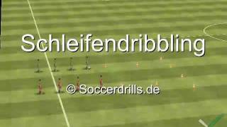 Eine Schleife dribbeln  Soccerdrillsde Fußballtraining Videos [upl. by Jaclin418]