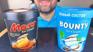 ASMR Mars vs Bounty Ice Cream Taste Test [upl. by Nimrak]