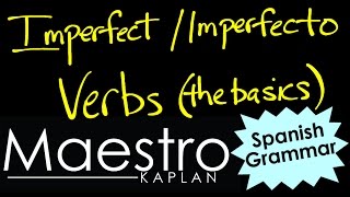 IMPERFECT TENSE An introduction to conjugations imperfecto [upl. by Enidaj]