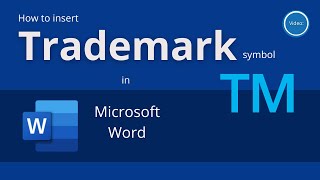 How to insert Trademark Symbol in Word [upl. by Ahselyt]