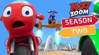 Rickys New Vroomboard ⚡️Season Two ⚡️ Season Two ⚡️ Motorcycle Cartoon  Ricky Zoom [upl. by Ramaj]