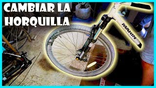 🚲 CÓMO CAMBIAR la HORQUILLA de la DIRECCIÓN de la BICICLETA  MANTENIMIENTO BÁSICO [upl. by Opiak703]