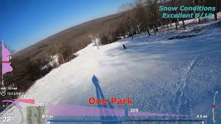 Ski Jack Frost ⛷️🏔️⛷️One Park to Tobyhanna lift 121223 early in 2024 season HD 4K wtelemetry [upl. by Nena]