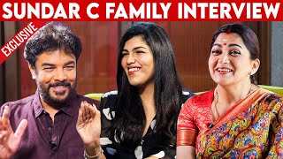 சின்ன பசங்க மாதிரி Love பண்றாங்க 🤣  Sundar C Kushboo amp Daughter Anandita Family Interview [upl. by Nylireg]