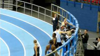 Dwain Chambers 60m falls 2010 Birmingham GamesMOV [upl. by Atinad]