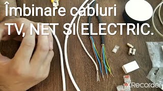 Îmbinare cabluri TV NET ȘI ELECTRIC [upl. by Llemhar]