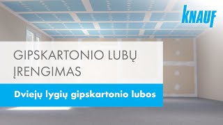 Gipskartonio lubų įrengimas  dviejų lygių gipskartonio lubos [upl. by Gayla]