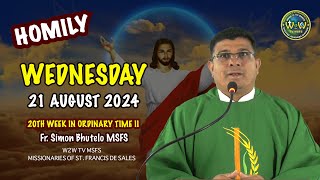 HOMILY  21 AUGUST 2024 by Fr Simon MSFS homily sermons [upl. by Eatnoj]