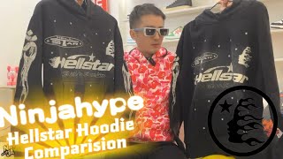 Ninjahype Cheap Black Red Hellstar Hoodie Comparison with Pandabuy Clothing dhgate haul reps [upl. by Farhsa96]