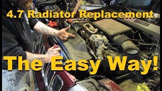 Jeep Radiator Replacement  HOW TO [upl. by Ardnossak221]