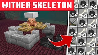 Fast amp Easy Automatic Wither Skeleton Farm Tutorial for Minecraft PE 121 [upl. by Analra392]