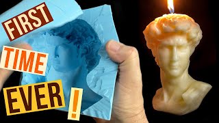 Making A Candle With A Silicone Rubber Mold [upl. by Ebehp98]