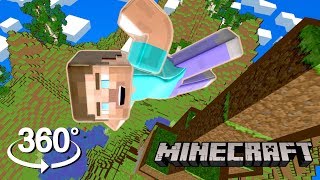 Minecraft  360° SKYDIVING  The First 3D VR Game Experience [upl. by Aevin]