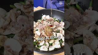 Recette  Salade composée de haricots verts noisettes et champignons de Paris  écomiam [upl. by Brynn]