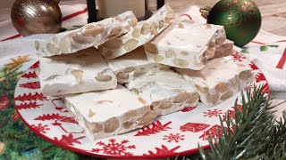 Homemade Torrone  Italian Nougat Candy  Christmas Recipe [upl. by Odnamra665]