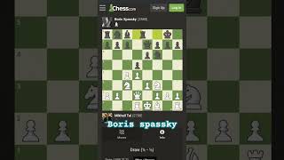 Mikhail tal vs Boris spassky😮😮😮 music chessmusic chessgrandmaster trending [upl. by Alf]