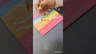 Diy Rainbow painting 🌈 diy painting 🫶🏻 art painting painting trendingshorts shorts [upl. by Htebsil]