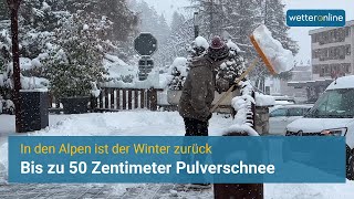 Wintercomback in den Alpen  Bis 50 Zentimeter Neuschnee [upl. by Lyrad]