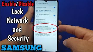 How to EnableDisable Lock Network and Security on Samsung Galaxy A02  Lock Screen [upl. by Fornof]