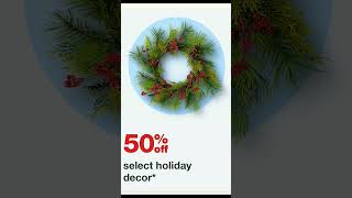 50 OFF CHRISTMAS TREES DECORATIONS amp LIGHTS AT TARGET [upl. by Rolyks]