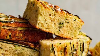 Zucchini Cheese Muffin Slab  GREAT big batch recipe [upl. by Noiek]