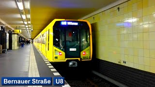 Bernauer Straße  Line U8  Berlin UBahn  BVG H [upl. by Doscher]