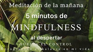 Meditación de la mañana SUELTA el CONTROL 🍃☀️  5 minutos MINDFULNESS [upl. by Eddra]