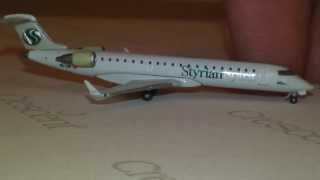 Episode 368 Herpa Wings 507066 Styrian Spirit Bombardier CRJ700 Reg OELSF 1500 [upl. by Htiekel]