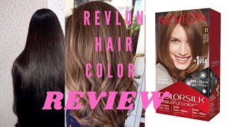 REVLON COLORSILK Hair dye colour Light brown 51eviewDARK TO LIGHT BROWN [upl. by Macomber]