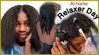 How I Relax My Hair At Home 16weeks post Amazing Results Everytime [upl. by Ayotas376]