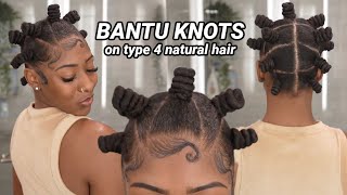 How To  Perfect Bantu Knots EVERYTIME on Type 4 Natural Hair  Detailed Step by Step Tutorial [upl. by Bellew719]