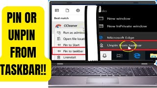 How To Pin And Unpin Any Program To Taskbar In Any Windows in 2024 11 10 8 7 [upl. by Papst]