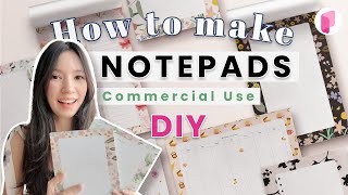 DIY Notepad Tutorial  How to make Notepads to Sell [upl. by Ayal]