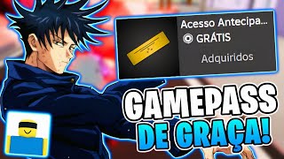 CORRE COMO CONSEGUIR de GRAÇA a GAMEPASS de ACESSO ANTECIPADO do JUJUTSU SHENANIGANS  GG Games [upl. by Lunseth]