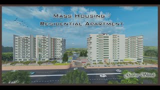 Mass Housing architecture  Residential Apartment Design  Architectural Walkthrough Animation 🏗️ [upl. by Ahsya3]