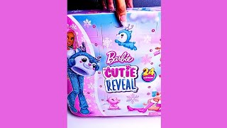 Barbie Cutie Reveal Advent Calendar Satisfying with Unboxing Barbie Video barbie [upl. by Einaled]