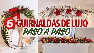 5 IDEAS DE GUIRNALDAS NAVIDEÑAS ELEGANTES 2024 DIY [upl. by Janos669]